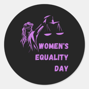 Rond Sticker pour la Journée de l'égalité des femmes2