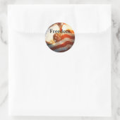 Rond Sticker pour la liberté (Sac)