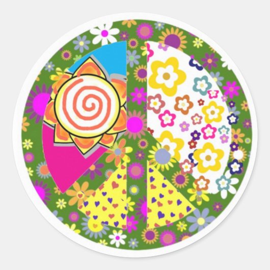 Rond Sticker pour la paix (Devant)