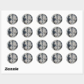 Rond Sticker pour la paix en pierre (Feuille)