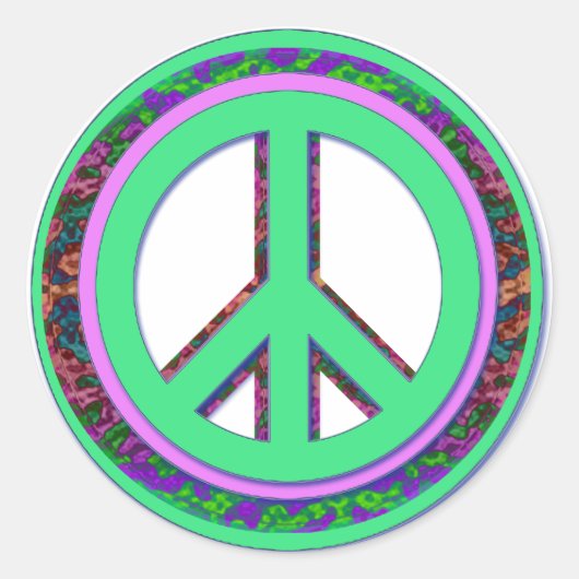 Rond Sticker pour la paix glacière (Devant)