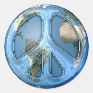 Rond Sticker pour la paix sur Terre