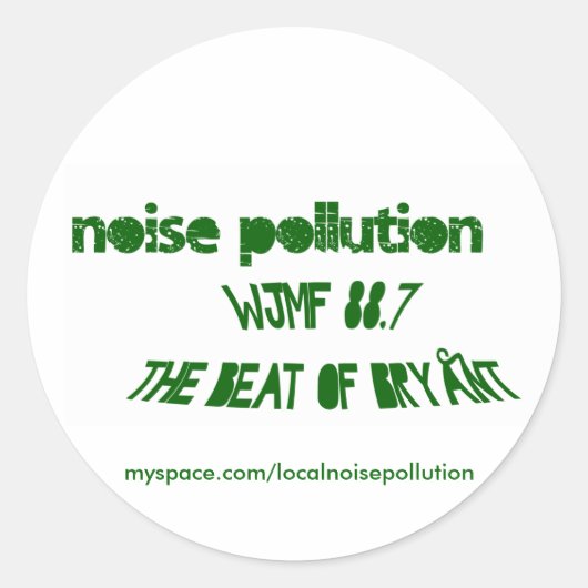 Rond Sticker pour la pollution sonore (Devant)