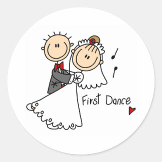 Rond Sticker pour la première danse du mari et de la fe