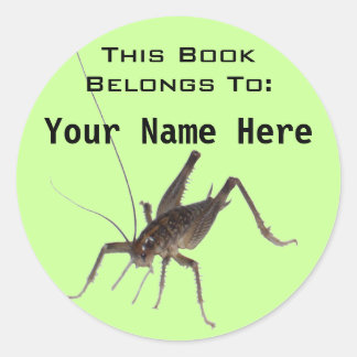 Rond Sticker pour la propriété du livre de cricket