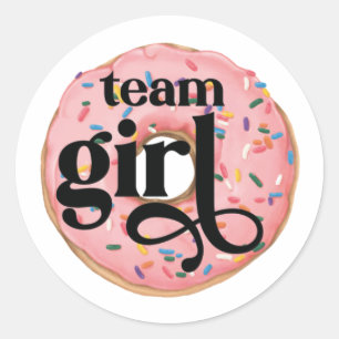Rond Sticker pour la révélation de genre de la fille