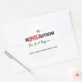 Rond Sticker pour la révolution (Enveloppe)