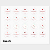 Rond Sticker pour la Saint-Valentin (Feuille)