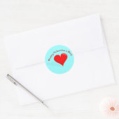 Rond Sticker pour la Saint-Valentin (Enveloppe)