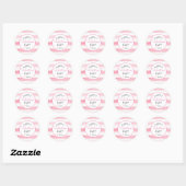 Rond Sticker pour la Saint-Valentin, Sticker pour le co (Feuille)