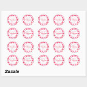 Rond Sticker pour la Saint-Valentin, Sticker pour le co (Feuille)