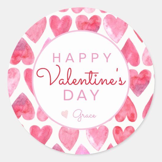 Rond Sticker pour la Saint-Valentin, Sticker pour le co (Devant)