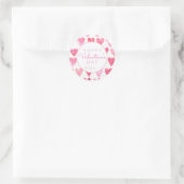 Rond Sticker pour la Saint-Valentin, Sticker pour le co (Sac)