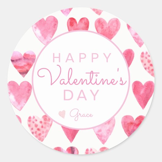 Rond Sticker pour la Saint-Valentin, Sticker pour le co (Devant)
