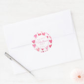 Rond Sticker pour la Saint-Valentin, Sticker pour le co (Enveloppe)