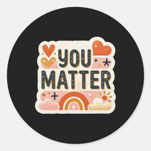 Rond Sticker pour la santé mentale (Devant)