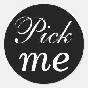 Rond Sticker pour la sélection en noir et blanc