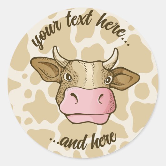 Rond Sticker pour la tête de vache (Devant)