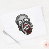 Rond Sticker pour la tête Zombie (Enveloppe)