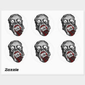 Rond Sticker pour la tête Zombie (Feuille)
