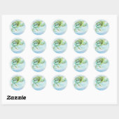 Rond Sticker pour la tortue de mer - 2 (Feuille)