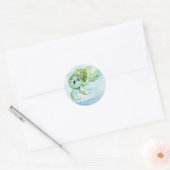 Rond Sticker pour la tortue de mer - 2 (Enveloppe)