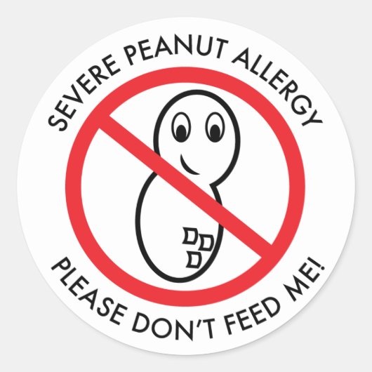 Rond Sticker pour l'allergie à l'arachide sévère (ensem (Devant)