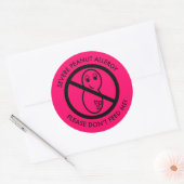 Rond Sticker pour l'allergie à l'arachide sévère (ensem (Enveloppe)