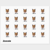Rond Sticker pour l'amour du chien (Feuille)