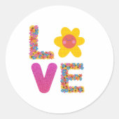 Rond Sticker pour l'amour pour la Saint-Valentin (Devant)