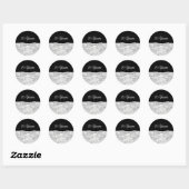 Rond Sticker pour l'anniversaire de 25 ans (Feuille)