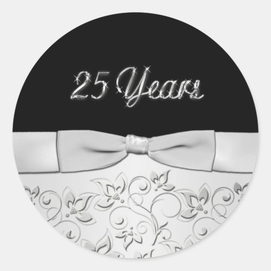 Rond Sticker pour l'anniversaire de 25 ans (Devant)