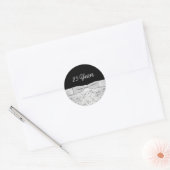 Rond Sticker pour l'anniversaire de 25 ans (Enveloppe)