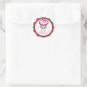 Rond Sticker pour l'anniversaire de Cupcake rose - Jacq (Sac)