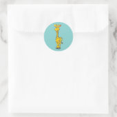Rond Sticker pour l'anniversaire de la Giraffe (Sac)
