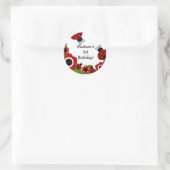 Rond Sticker pour l'anniversaire de Ladybug (Sac)