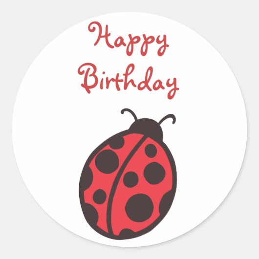 Rond Sticker pour l'anniversaire de Ladybug (Devant)