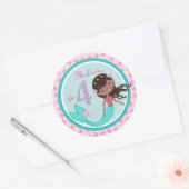 Rond Sticker pour l'anniversaire de l'âge de la sirène (Enveloppe)