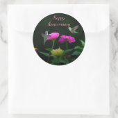 Rond Sticker pour l'anniversaire des colibris (Sac)