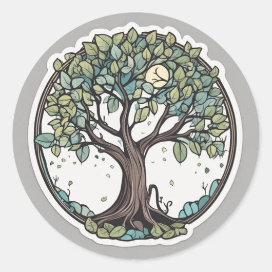 Rond Sticker pour l'arbre de vie (Devant)