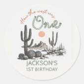 Rond Sticker pour le 1er anniversaire de Desert Western (Devant)