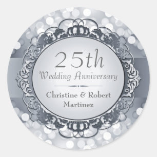 Rond Sticker pour le 25e anniversaire du Bokeh d'argent