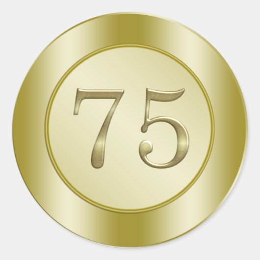 Rond Sticker pour le 75e anniversaire (Devant)