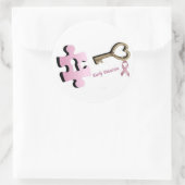 Rond Sticker pour le cancer du sein (Sac)