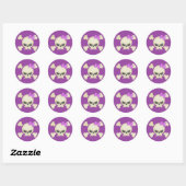 Rond Sticker pour le crâne et la corne (violet) (Feuille)