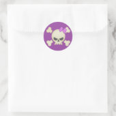 Rond Sticker pour le crâne et la corne (violet) (Sac)