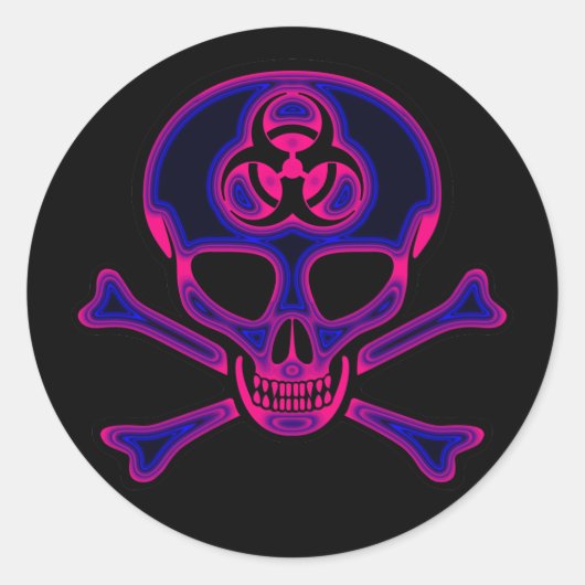 Rond Sticker pour le crâne et les os croisés (Devant)