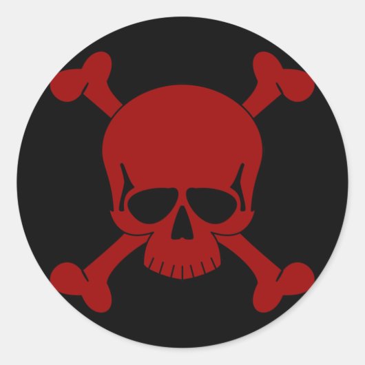 Rond Sticker pour le crâne et les os croisés (Devant)