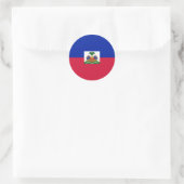 Rond Sticker pour le drapeau d'Haïti (Sac)