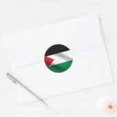 Rond Sticker pour le drapeau palestinien (Enveloppe)